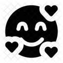 Emoji Smile Hearts Icon