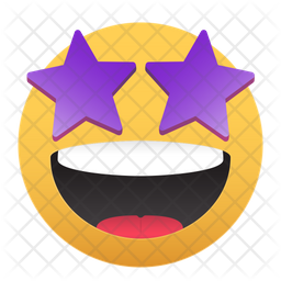 Emoji-stars-eyes-happy Emoji Icon - Download in Flat Style