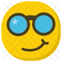Emoji Cool Emoji De Lunettes De Soleil Emoticone Icône