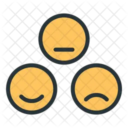 Emoji Three Faces  Icon