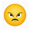 Emoji Visage En Colere Triste Emotion Icône