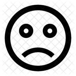 Emoji, Triste, Visage, Rond, Cercle, Émotion, Sans humeur  Icône