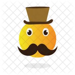 Emoji with top hat  Icon