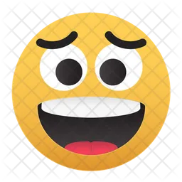 Emoji-worried-smile-laugh Emoji Icon