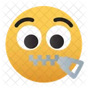 Emoji-zip-labios  Icono