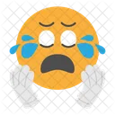 Emojis Annoyed Face Weeping Icon