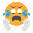 Emojis Annoyed Face Weeping Icon