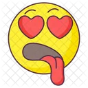 Amor Emoji Agotado Expresion Agotada Etiqueta Emocional Icon