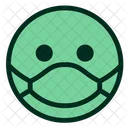 Verde Sonriente Emoji Icono