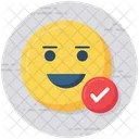 Emoticon Positiva Faccina Emoji Icon