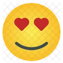 Emoticon de super amor  Ícone