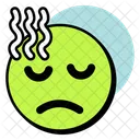 Emoticono de agotamiento  Icono