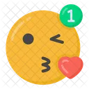 Emoticone Benachrichtigung Liebes Emoji Emoticone Benachrichtigung Symbol