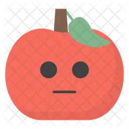 Emotionless Apple Face Emoji Icon