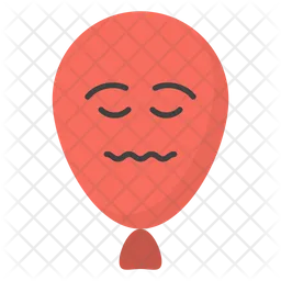 Emotionless Balloon Emoji Icon