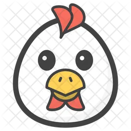 Emotionless chicken Emoji Icon