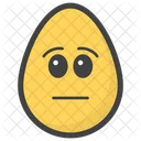 Emotionless Egg Emoji Emoticon Icon