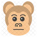 Emotionless Monkey Monkey Face Emoji Icon