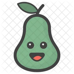 Emotionless Pear Emoji Icon