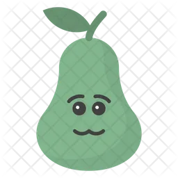 Emotionless Pear Face Emoji Icon