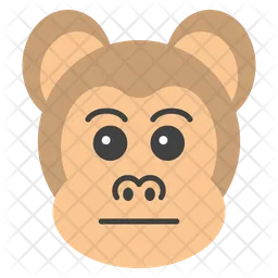 Emotionsloser Affe Emoji Symbol