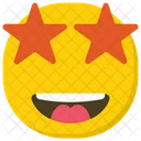 Emoji Eccitato Stella Colpita Emoticon Icon