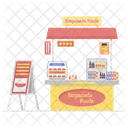 Empanada Food Cart Food Stall Icon