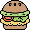 Hamburguesa Vegetariana Vegetariana Hamburguesa Icono