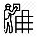 Azulejo Empilhador Ladrilhador Ícone