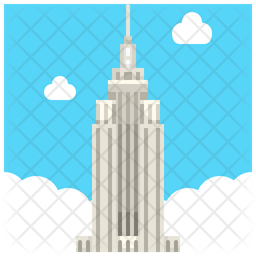 Empire State Building Icon - Download in Flat Style