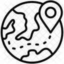 Emplacement Monde Carte Du Monde Icône