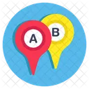 Localisation Ab Carte Ab Gps Ab Icône