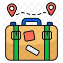 Localisation Des Bagages Gps Des Bagages Plan Des Bagages Icon