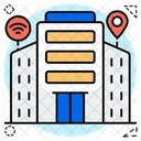 Emplacement Du Batiment Direction De La Maison Iot Icône