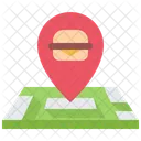 Hamburger Carte Emplacement Icône