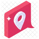 Localisation Du Message Message GPS Notification De Localisation Icône
