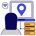 Emplacement Du Serveur Serveur De Donnees Base De Donnees Icône