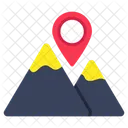 Localisation De La Montagne Carte De La Montagne Gps De Montagne Icône