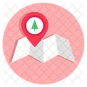 Localisation De La Foret Carte De La Foret Gps De La Foret Icône