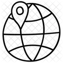 Emplacement Mondial Direction Mondiale GPS Icône