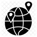 Emplacement Mondial Direction Mondiale GPS Icône