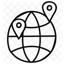 Emplacement Mondial Direction Mondiale GPS Icône