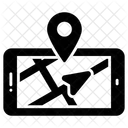 Localisation Mobile Navigation En Ligne Navigation Directionnelle Icône