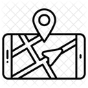 Localisation Mobile Navigation En Ligne Navigation Directionnelle Icône
