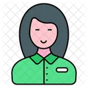 Empleada Avatar Oficinista Icono