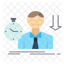 Fracaso del empleado  Icono