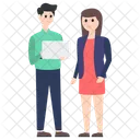 Empleados De Oficina Colegas Companeros De Trabajo Icono