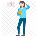 Employé confus  Icône
