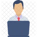 Manager Employee Laptop Icon