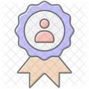 Employee Award Lineal Color Icon Icon